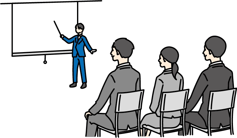 3年以内の男女採用の割合のイラスト